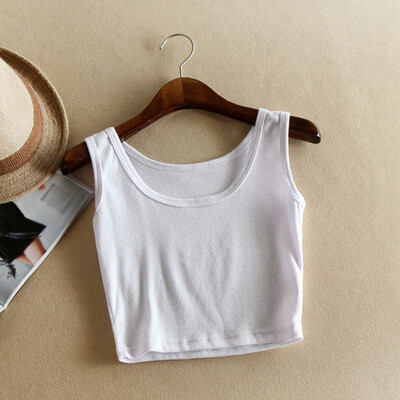 

Womens Solid Sexy Strapless U Neck Tank Top Sweet Solid Crop Top Strapless  Sleeveless Sexy Tank Top