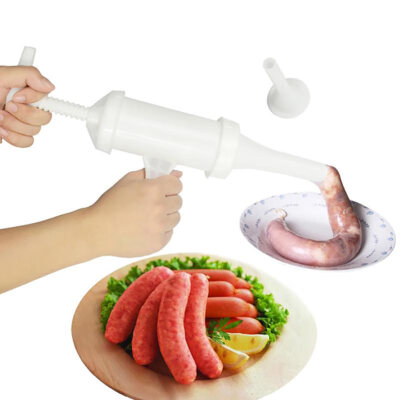 

DIY Manual Sausage Stuffer Pork Mutton Meat Filler Maker Tool with Funnel Tube