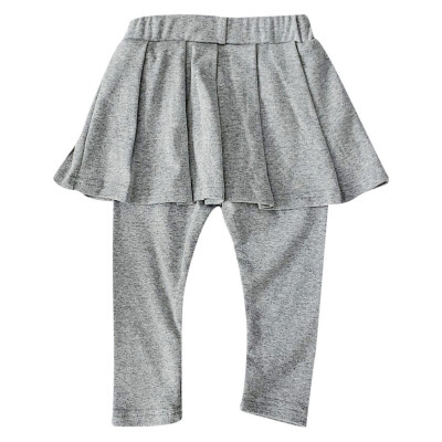 

Baby Children Pants 1-7T Kids Autumn Stitching Girl Fake Two-Piece Leggings Casual Sweet Slim Girls Pants