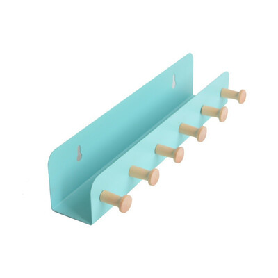 

Cute Iron U-shape Storage Rack Concise Wall Mounted Shelf With Non-slip Baffle Shelf Home Decoration Nordic Style