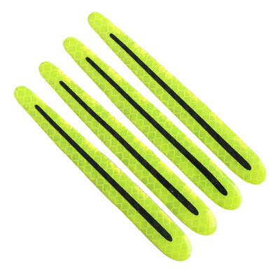 

4pcs Car Door Handle Safety Stickers Reflective Warning Strips Decal Auto Trim