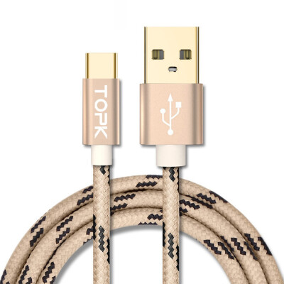 

TOPK USB Type C Cable Fast Charging USB C Cable for Samsung Galaxy S9 S8 Oneplus 6 Nylon Braided Data Sync Type-C Phone Cable