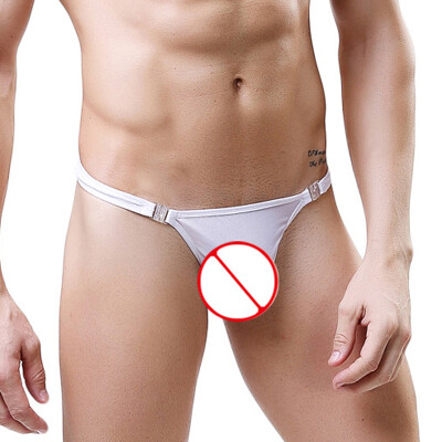 

Men Elastic Waist Thong Knickers Panties Low Waist Lingerie Briefs Underpants