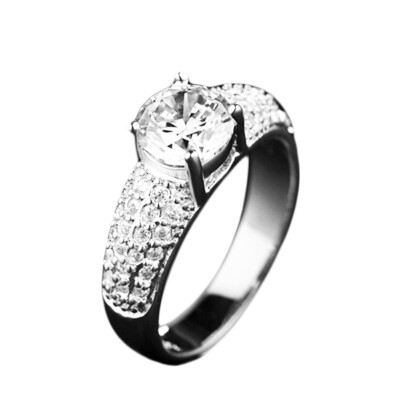 

High Quality New High-end European Jewelry Rings Fashion Trend of High-grade Rhodium Ladies Women Jewelry Christmas Gifts