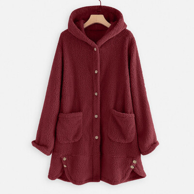 

Tailored Women Fashion Solid Plus Size Long Sleeve Hoodie Pocket Top Sweater Blouse
