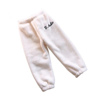 

Free Size Winter Warm Girls Long Pants Kids Coral Velvet Homehouse Pants Loose Casual Children Clothing Womens Wear