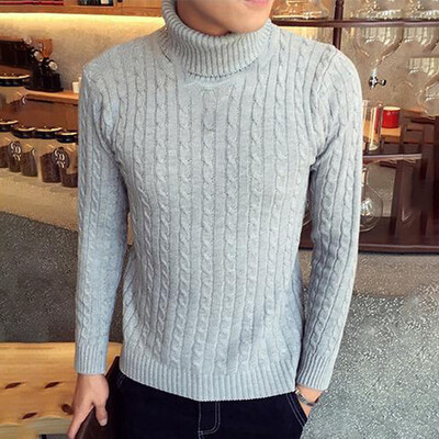 

Mens Warm Pullover Tops Winter Casual Sweater Knitted Jumper Turtleneck Shirts