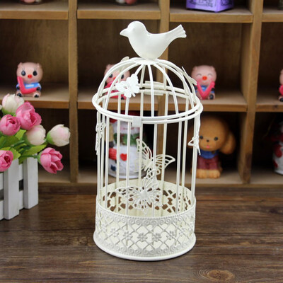 

Gobestart Hollow Holder Tealight Candlestick Hanging Lantern Vintage Birdcage Wrought