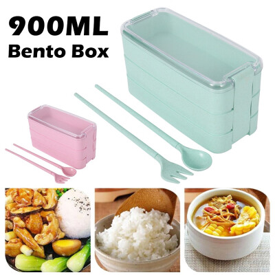 

3-Layer Portable Food Preservation Container Storage Box Lunch Box School Student Office Worker Lunch Box