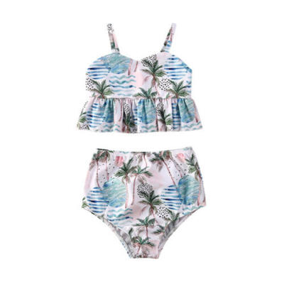 

Toddler Baby Kids Girl Swimsuit Floral Tops Shorts 2PCS Swimwear Outfits Clothes
