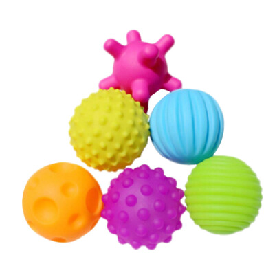

YIWULA6PC The Tactile Senses Toys Development Baby Hand Ball Toy Training Soft Ball