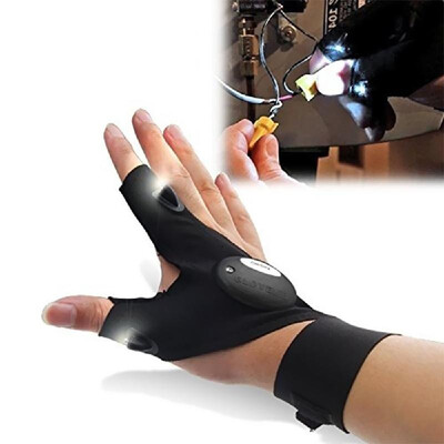 

Multifunction Outdoor Sports Wear Gloves Two Fingers with LED Light Night Fishing