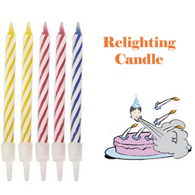 

YIWULAMagic Trick Relighting Birthday Candle 10 Piece Naughty Party Joke Gift Kids Toy