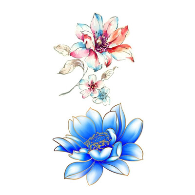 

〖Follure〗Flowers Tattoos Waterproof Body Temporary Tattoos Sticker Removable
