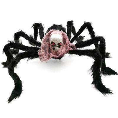 

Halloween Household DIY Festival Party Decoration Simulation Horror Skull Plush Plush fiber iron wire foam Spider
