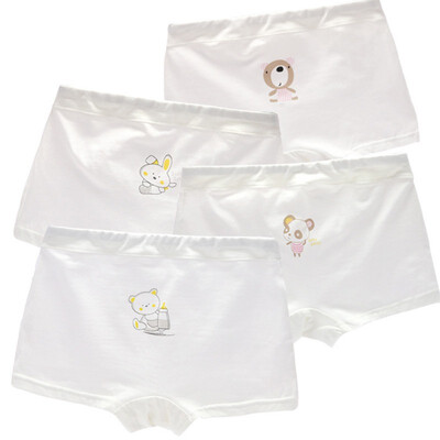 

4pcsset Teenage Underpants Children Cotton Boxer Briefs Young Girls Underwear Cute Children Kids Baby Panties 2-15T