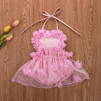 

Newborn Baby Girl Lace Tulle Romper Dress Jumpsuit Bodysuit Outfits Summer Clothes