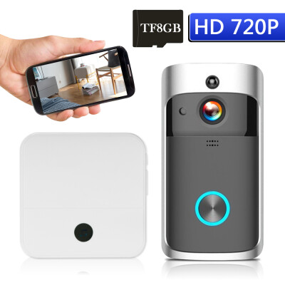 

WiFi Smart Wireless Security DoorBell Smart HD 720P Visual Intercom Recording Video Door Phone Remote Home Monitoring Night Vision