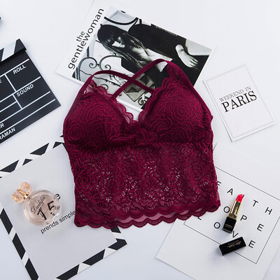 

1pc Sexy Lingerie Women Wireless Lace Tube Tops Bra Soft Brassiere Underwear Style