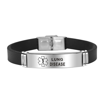 

Medical Alert Id Bracelets Bangles Type Diabetes Epilepsy Alzheimers Stainless Steel Silicone Jewelry Gifts For Unisex Women Men