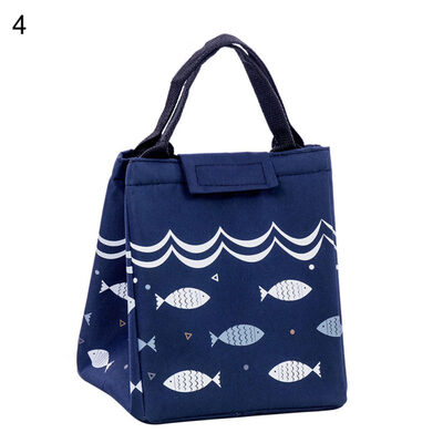

Cartoon Fish Portable Lunch Bag Box Storage Container Picnic Carry Totes Pouch