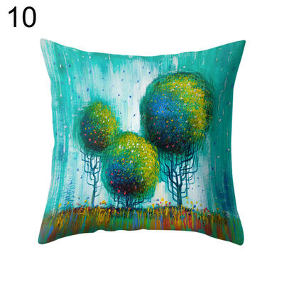 

Multi-Color Tree Printed Square Throw Pillow Case Cushion Cover Bedding Articles