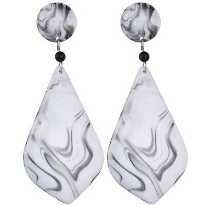 

European Fashion Exaggeration For Woman Spring Summer Geometry Transparent Stone Earring