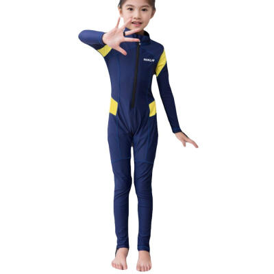 

One Piece Children Wetsuits Rash Guards Kids Swim Diving Sportswear Suits Girl Boy Uv Protection Full Body Long Sleeve Swimsuit