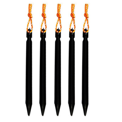 

5pcs Triangular Nails Outdoor Camping Trip Tent Peg Ground Beach Hook Stakes