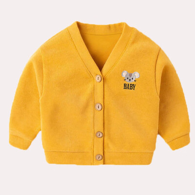 

Baby Girlbaby Boy Knitting Cardigan​ 0-4T Casual Solid Color Cartoon Pattern Clothes Windproof And Warm Childrens Cardigan​