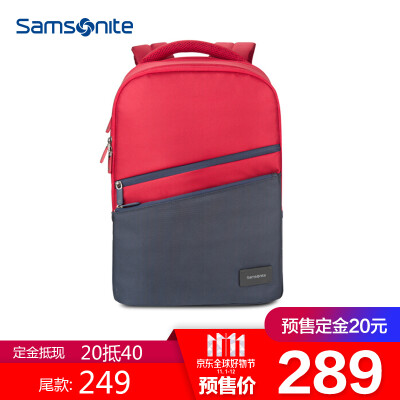 

Samsonite BEVEL men&women shoulder bag multi-function business backpack travel bag computer bag TR018001 gray black