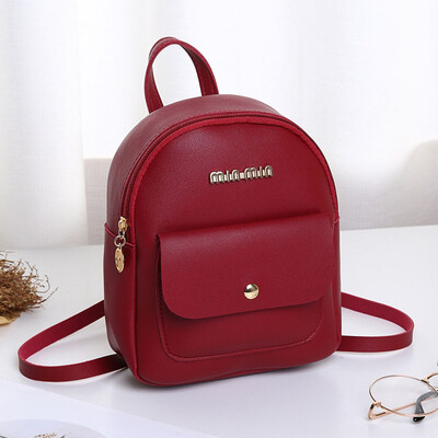 

New Leisure Girls Mini Faux Leather Backpack Rucksack School Bag Travel Handbag