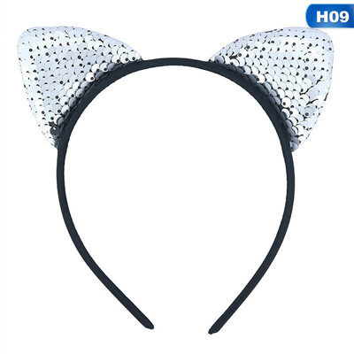 

Fashion Creative Cute Cat Ear Hair Hoop Mermaid Sequin Hairband Kids Hair Hoop