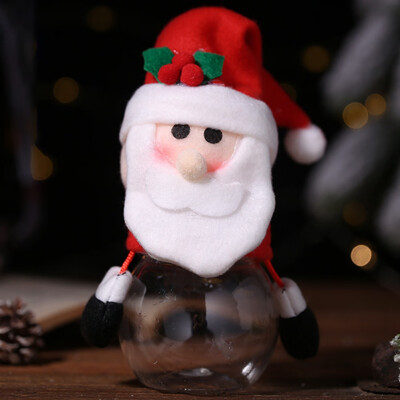 

Christmas Candy Jar Plastic Cookie Biscuit Storage DIY Craft&Christmas Decorations