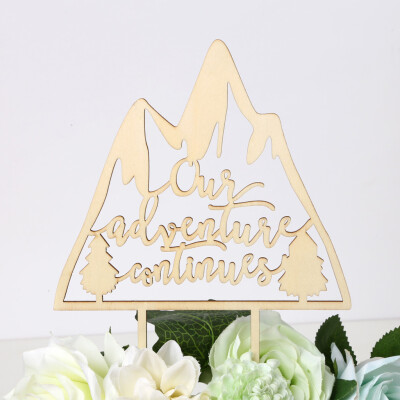 

Gobestart Wooden Cake Topper Wedding Party Kids Happy Birthday Married Cake Decorating