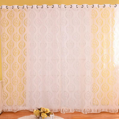 

Gobestart New Simple Rural Wind Hook Hook Bubble Cut Flower Pattern Curtain Curtain