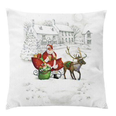 

Tailored Happy Christmas Cushion Cover Square Pillow Case Home Decor