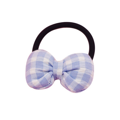 

Girls Headbands Plaid Pattern Bowknot Design Elastic Hair Accessory Band Rope Ponytail Holder Headbands