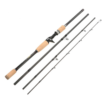 

4 Sections Carbon Fiber Portable Baitcasting Spinning Fishing Rod Medium Rod Fishing Pole for Saltwater&Freshwater