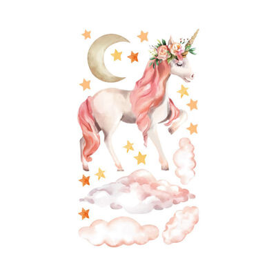 

Cartoon Waterproof Wall Sticker Pretty Princess&Stars Self Adhesive Mural Decal Home Kids Room Decor New Year Gift