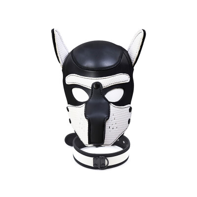 

Fashion Dog Head Mask Halloween Role Play Puppy Cosplay Full Head with Ears Nightclub Performances Party 10 Color