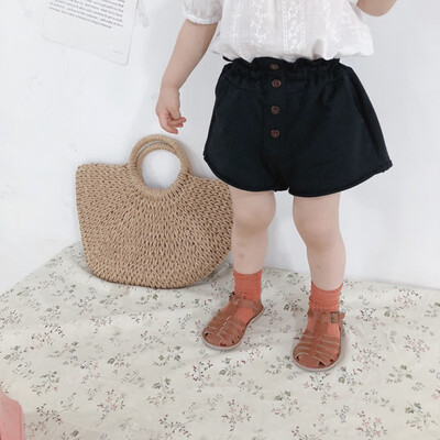 

Summer Children Boys Solid Print Short Pants Trousers Kids Knee Length Casual Cotton Shorts