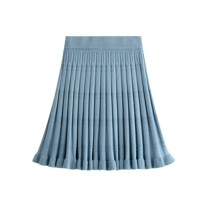 

Gobestart Women Plain High Waist Pleated Mini Skirt Slim Waist Casual Tennis Thicken Skirt