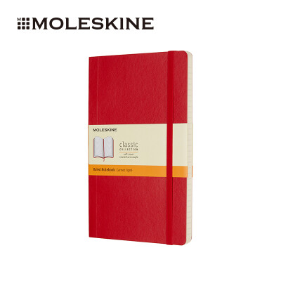 

MOLESKINE Classic Notebook Business Office Stationery Conference Notepad Soft Surface Large Horizontal Hand Account Scarlet 4634