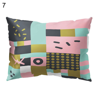 

Multicolor Irregular Pattern Pillow Case Cushion Cover Bed Car Cafe Office Decor