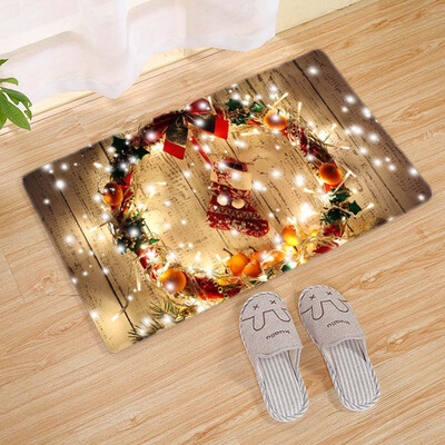 

Fashion New Flannel Christmas patterned Mat Bathroom Mat
