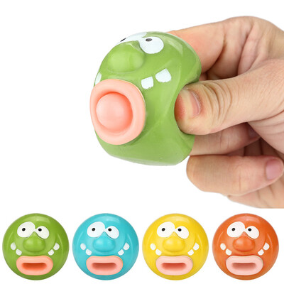 

YIWULAEmoji Emoticon Toy Pop Out Tongues Novelty Fun Little Tricky Prank Squeeze Toy