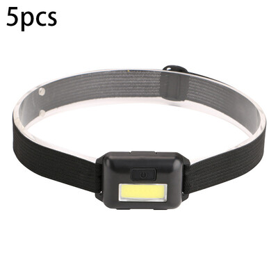 

White COB Strong Head Light LED Outdoor Lighting 3AAA COB Mini Headlamps Gadget