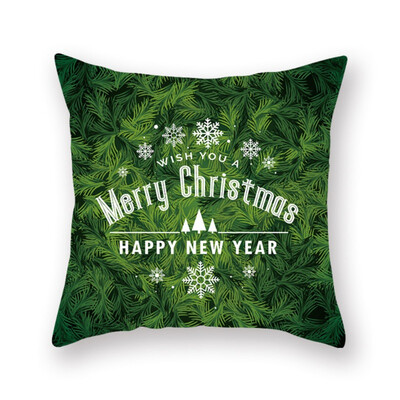 

Christmas Series Throw Pillow Cover Soft Peach Velvet Decorative Pillowcase With Zipper Holiday Home Decorations
