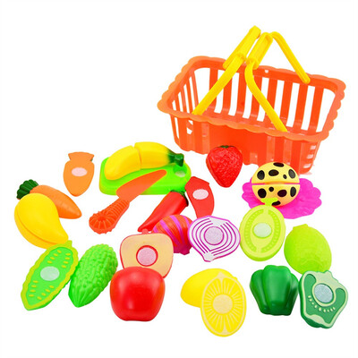 

Tailored 24Pcs Kids Pretend Role Play Kitchen Fruit Vegetable Food Toy Cutting Set Gift